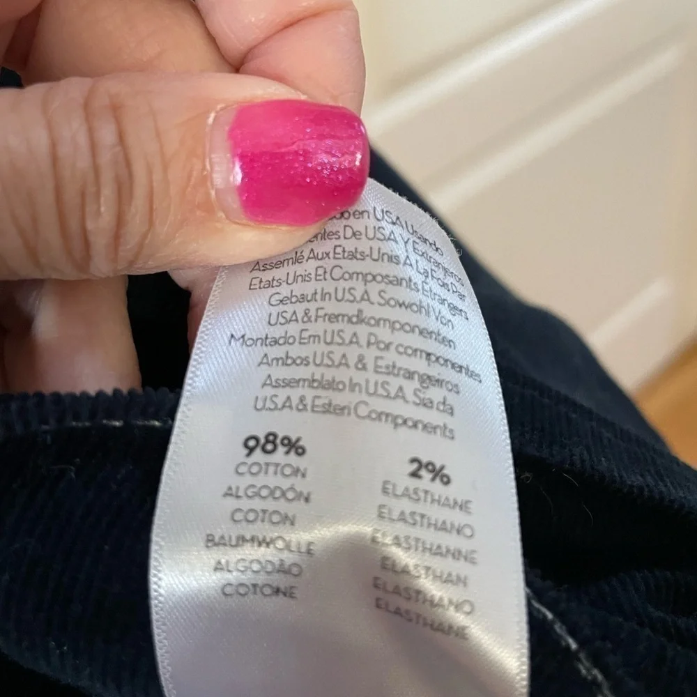 Mother Denim corduroy button up mini skirt. Dark Navy Blue. Size 26 - Picture 7 of 7